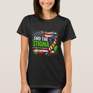 Camiseta Acabar com o estigma saúde mental conscientização