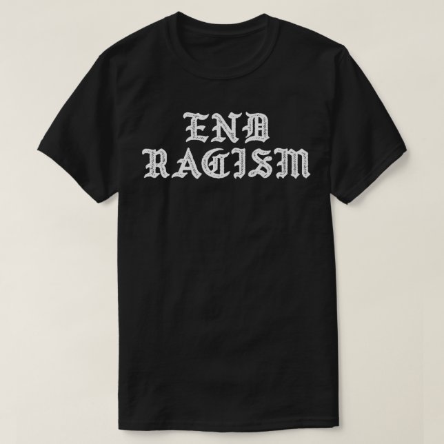 Camiseta Acabar com o racismo (Frente do Design)