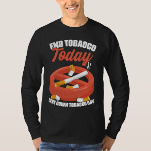 Camiseta Acabar com o Tabaco Derrubar o Dia do Tabaco Cigar