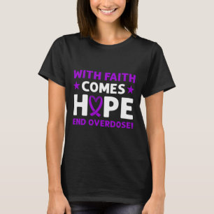 Camiseta Acabe com a overdose! Fita Roxa. Sensibilização pa