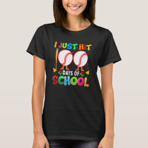 Camiseta Acabei De Atingir 100 Dias De Basebol Escolar 100º