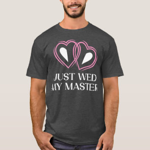 Camiseta Acabei de Me Casar com Meu Mestre Lua de Mel Noiva