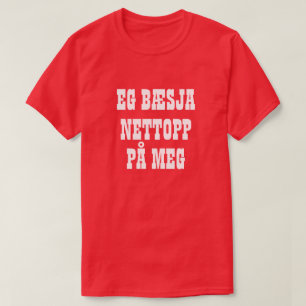 Camiseta Acabei de me vomitar em norueguês Red