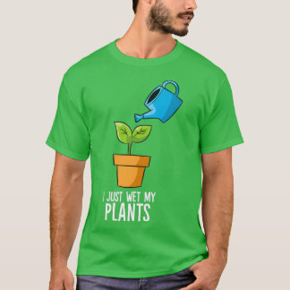 Camiseta Acabei De Molhar Minha Plantas Engraçada Presente