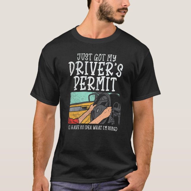 Camiseta Acabei De Receber A Licença De Drivers Novo Driver (Frente)