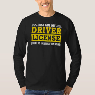 Camiseta Acabei De Receber Minha Licença De Driver Para Nov