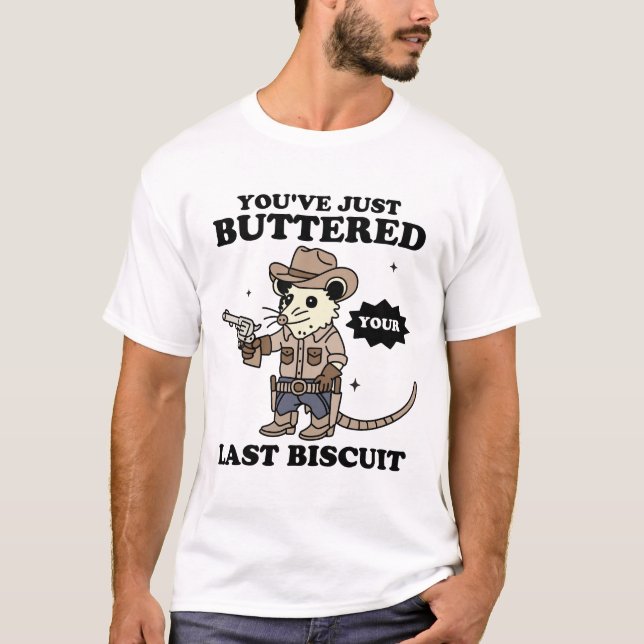 Camiseta Acabou de Amortecer seu último biscoito (Frente)