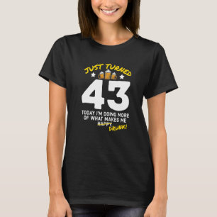 Camiseta Acabou De Virar 43 Cerveja Bebendo 43º Bebado de a