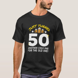 Camiseta Acabou De Virar 50 Frio Para O Antigo 50º Nascimen