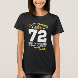 Camiseta Acabou De Virar 72 Cerveja Bebendo 72º Bebado de 