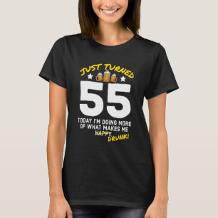 Camiseta Acabou de virar o Bebado de aniversário G de 55 ce