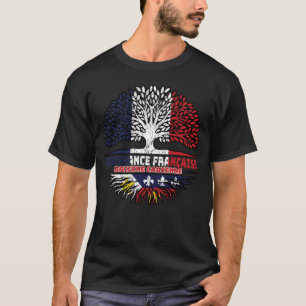 Camiseta Acade Cajun Francês Árvore Francesa Bandeira