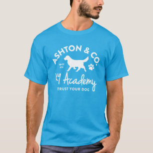Camiseta Academia Ashton & Co. K9 Logotipo Branco de Uma Co