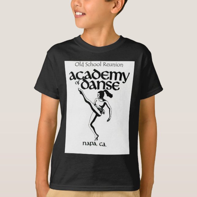Camiseta Academia da velha escola da reunião da dança (Frente)