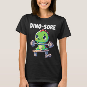 Camiseta Academia de Dinossauro Treino de Fitness Levantame