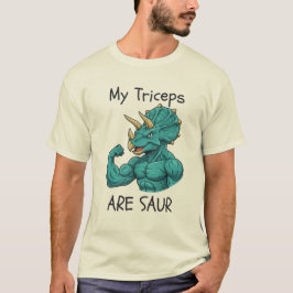 Camiseta Academia de Dinossauros Treino de Fisiculturismo