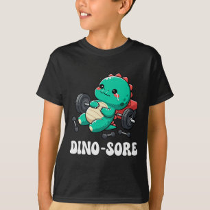 Camiseta Academia de Dinossauros Treino Fitness Levantando