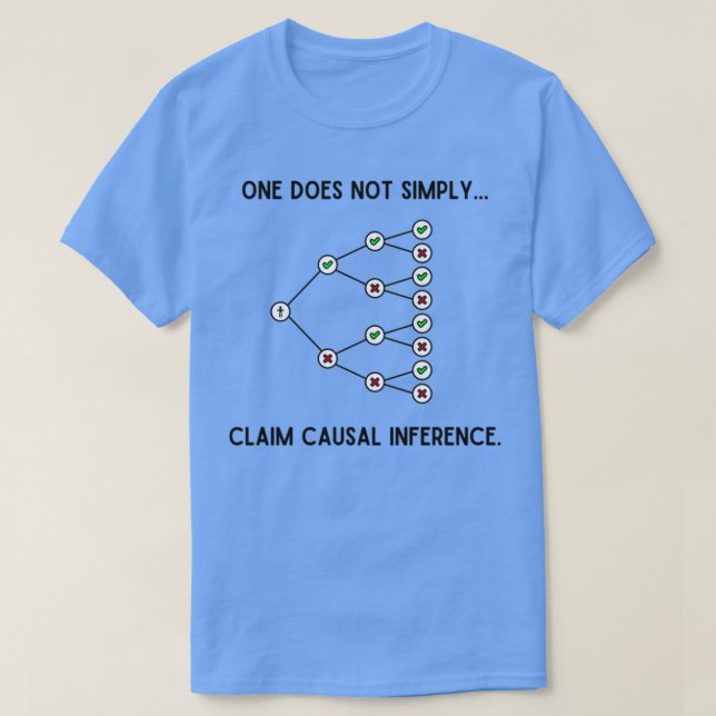 Camiseta academia de economia de inferência causal (Frente do Design)