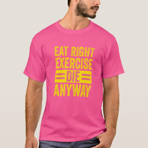 Camiseta Academia de Levantamento de Peso Coma Certo Exerci