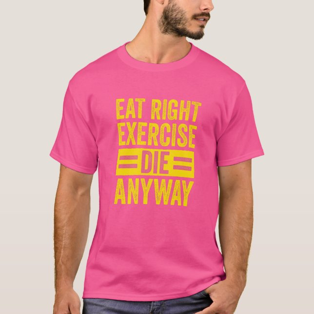 Camiseta Academia de Levantamento de Peso Coma Certo Exerci (Frente)