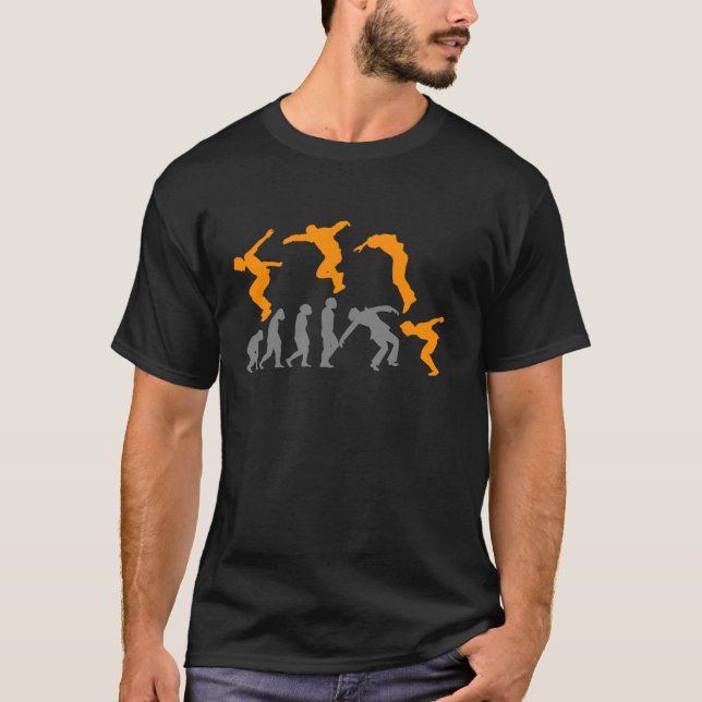 Camiseta Academia de Parkour Evolution corredor obstáculo p (Frente)