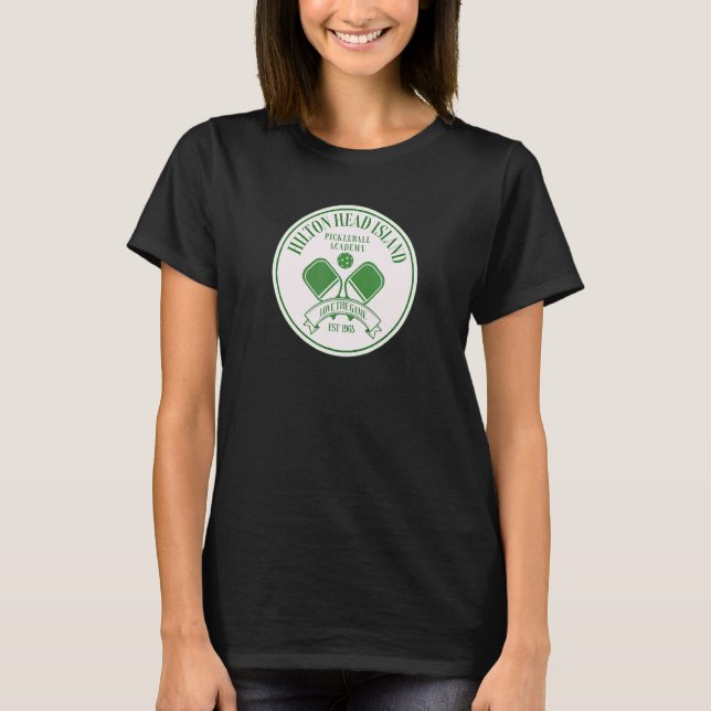 Camiseta Academia de Pickleball da Ilha de Hilton Head Pick (Frente)