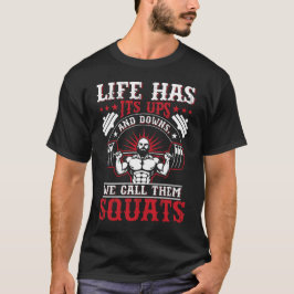 Camiseta Academia de Treinamento de Vida com Agachamentos