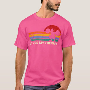 Camiseta Academia É Minha Terapia Frases de Treino Citações