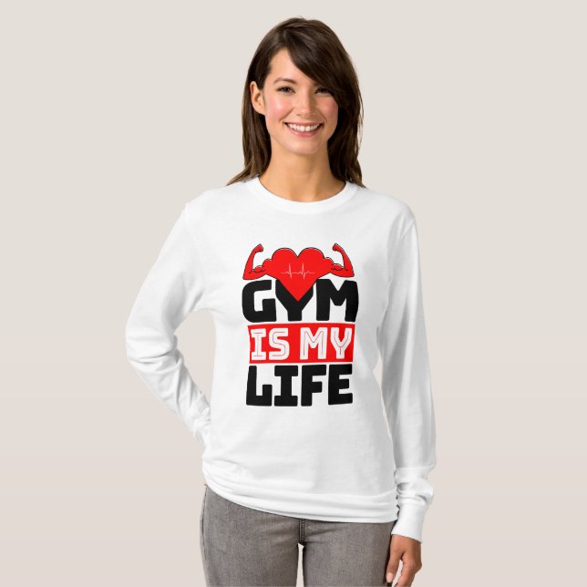 Camiseta Academia É Minha Vida (Frente Completa)