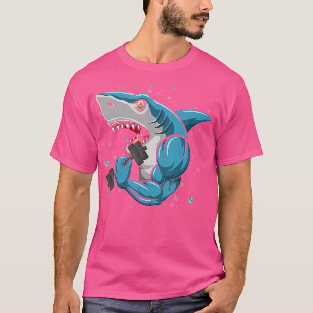 Camiseta Academia Shark Powerlifting Levantamento de Peso M (Frente)