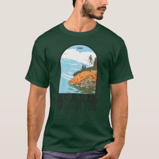 Camiseta Acadia National Park Bar Harbor Lighthouse Maine