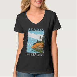 Camiseta Acadia National Park Bar Harbor Lighthouse Vintage