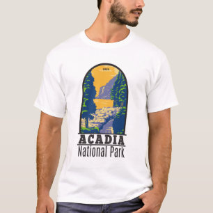 Camiseta Acadia National Park Bar Harbor Ocean Path Maine