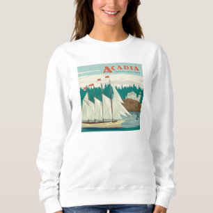 Camiseta Acadia National Park, Maine Embarcação de vela e