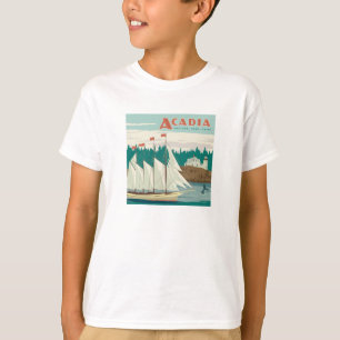 Camiseta Acadia National Park, Maine   Embarcação de vela e