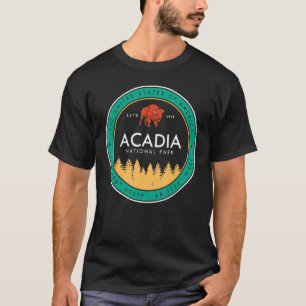Camiseta Acadia National Park Maine Emblem Souvenirs