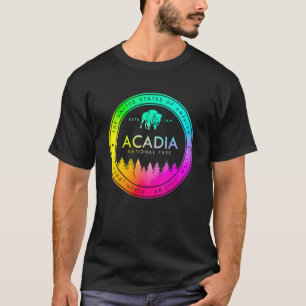 Camiseta Acadia National Park Maine Emblem Souvenirs