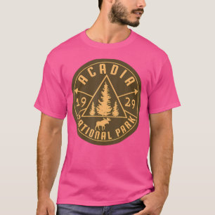 Camiseta Acadia National Park Maine Moose Caminhando com a