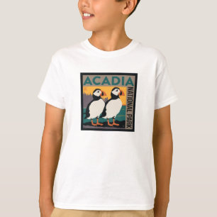 Camiseta Acadia National Park, Maine   Puffins