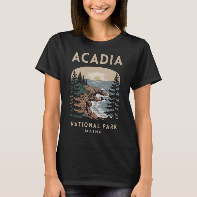 Camiseta Acadia National Park Maine Scense View (Frente)
