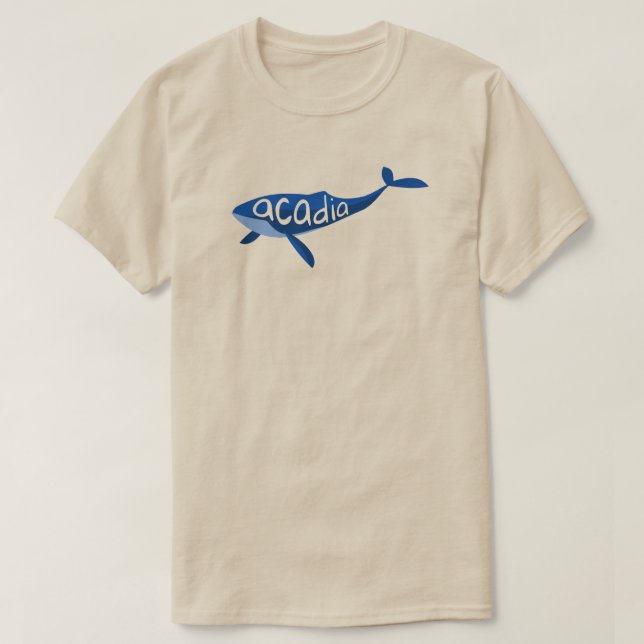 Camiseta Acadia National Park Maine Whale (Frente do Design)