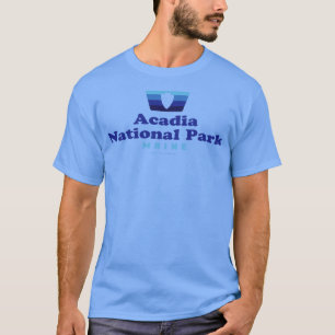 Camiseta Acadia National Park Retro Crachá Arrohead Blue
