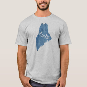 Camiseta Acadia National Park Wood Grain