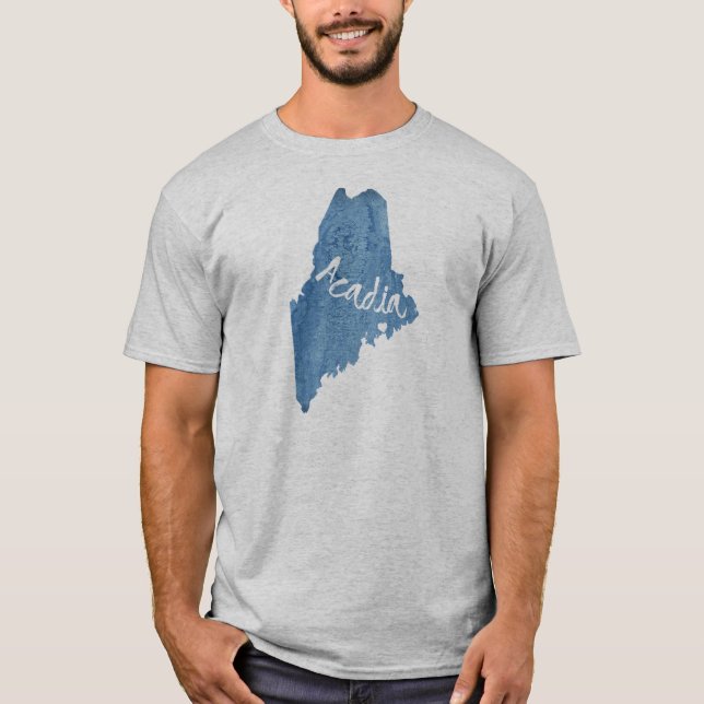 Camiseta Acadia National Park Wood Grain (Frente)