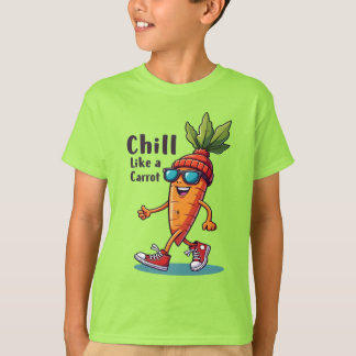 Camiseta "Acalme-Se Como Um Cenoura: Fiquem Legal, Crianças