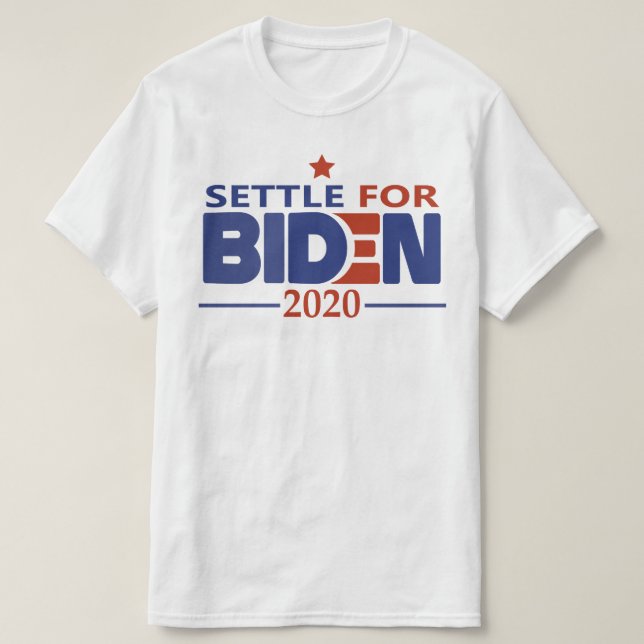 Camiseta Acalme-se para Biden 2020 (Frente do Design)