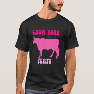 Camiseta Acalme Seus Tetos Vaca Novilha Fazendeiro Design