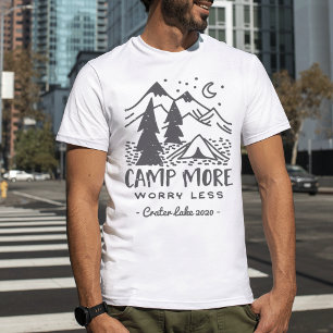Camiseta Acampa mais, a preocupação menos o acampamento