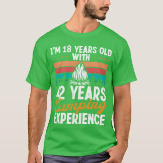 Camiseta Acampador de 60 anos Montanhas Acampamento 60 Aniv