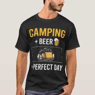 Camiseta Acampador de acampamento do dia da cerveja